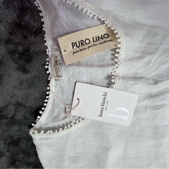 Laura bianchi white 100% lino new - Picture 5 of 5